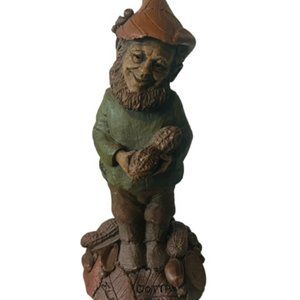 Tom Clark figurine gnome elf SIGNED Cairn sculpture Cotta 1992 peanut acorn vtg